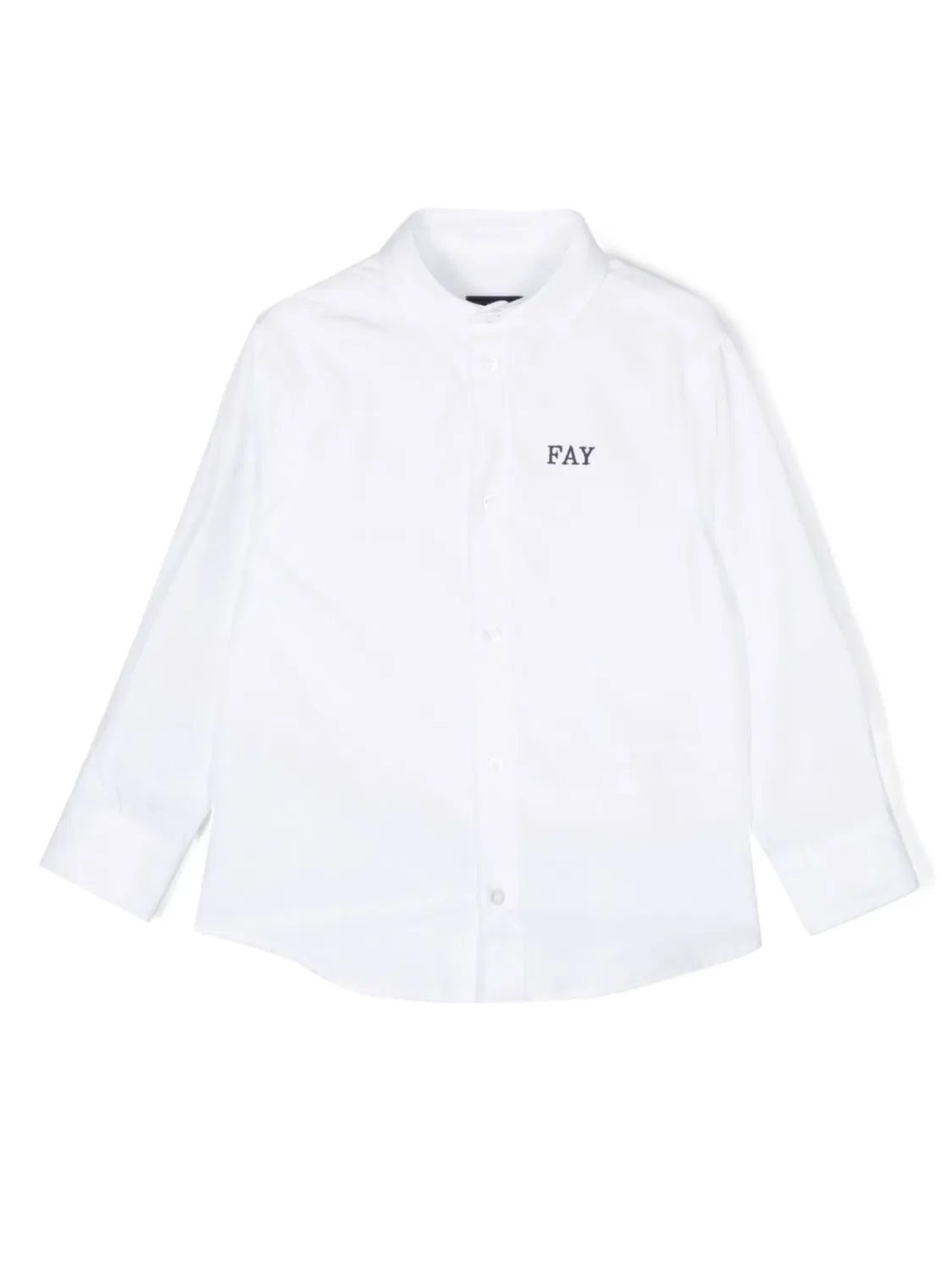 Рубашка с длинным рукавом с логотипом Fay, белый