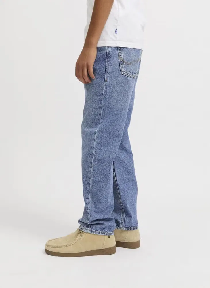 Jack & Jones Junior Джинсы свободного кроя для подростков, синий деним — фото 3