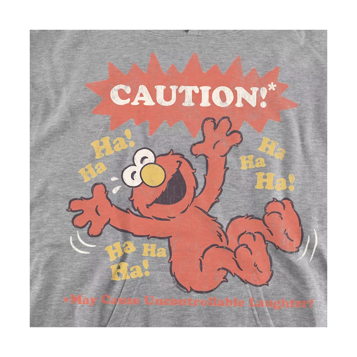 Детское худи для мальчиков с принтом Tickle Me Elmo Uncontrollable Laughter Sesame Street, Athletic Heather — фото 2