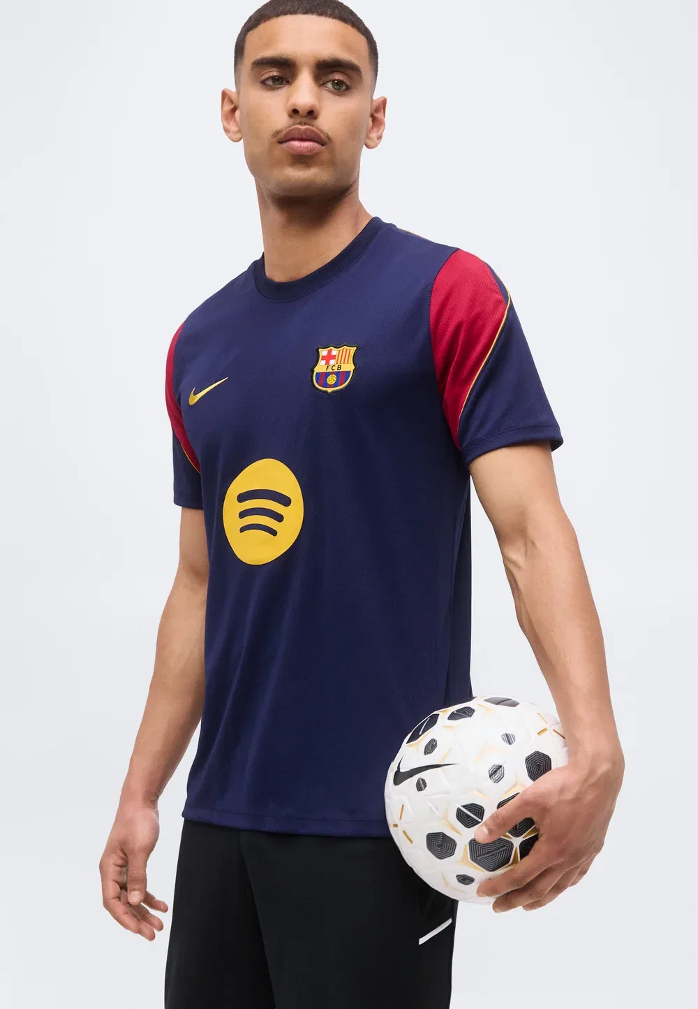 Футболка FCB - спортивная футболка Nike Performance, Blackened Blue/Noble Red/Mineral Yellow — фото 4