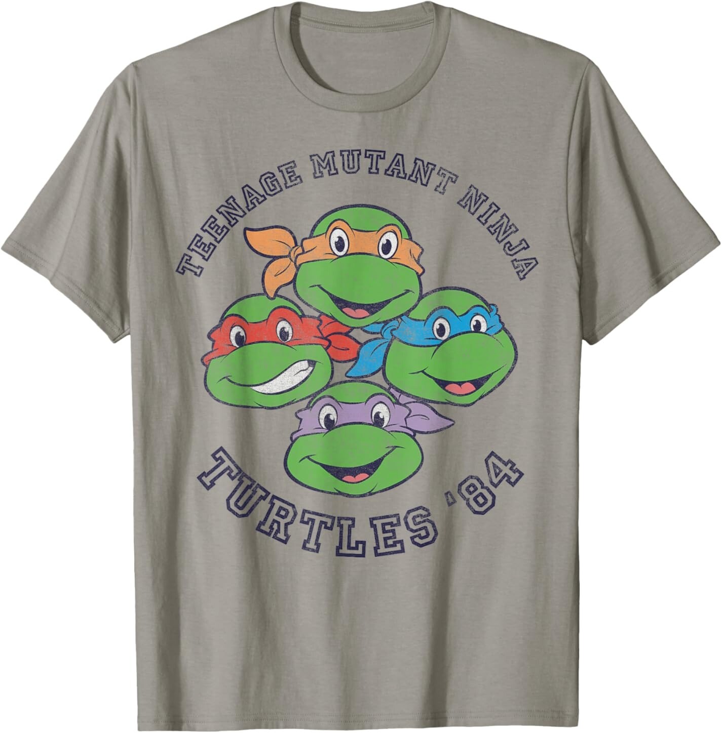 

Мужская футболка Teenage Mutant Ninja Turtles Old School 1984, серый сланец
