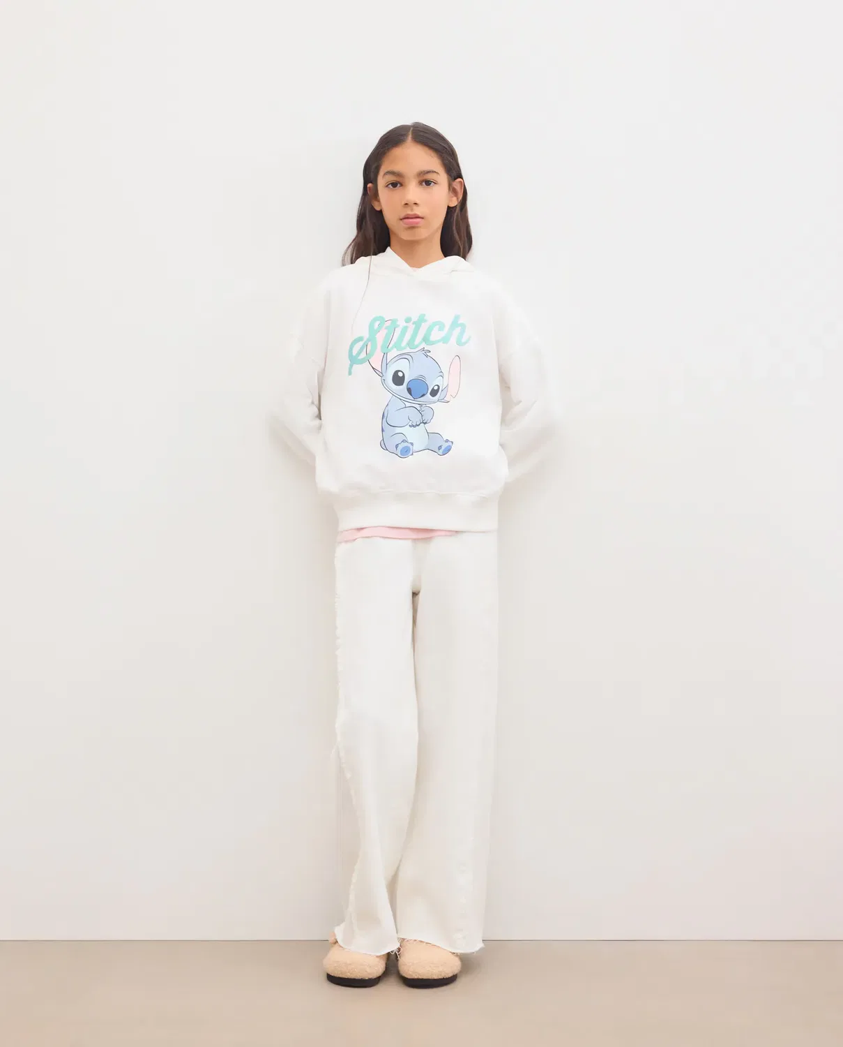 Детская худи для девочек с принтом LILO&STITCH Kids El Corte Inglés, Белый