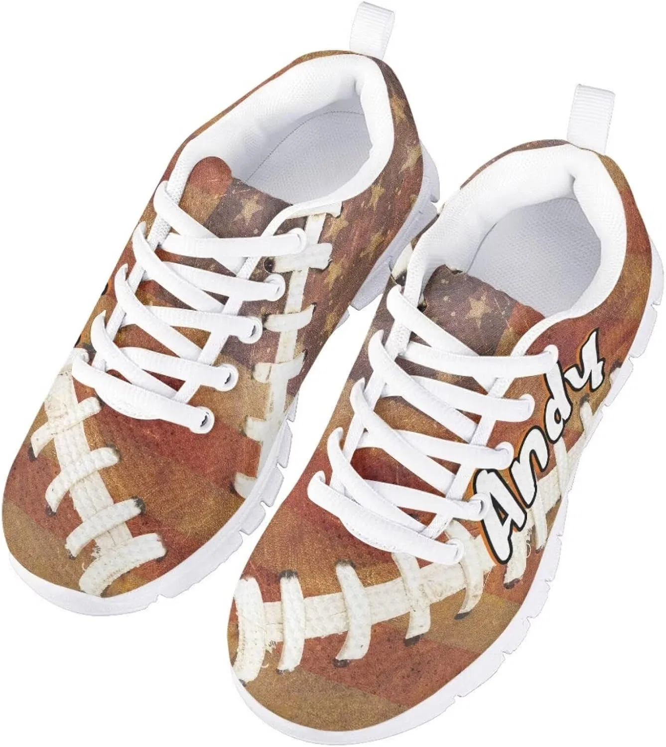 Детские кроссовки с дышащим верхом для мальчиков и девочек HUISEFOR, American Football-Custom Name — фото 3