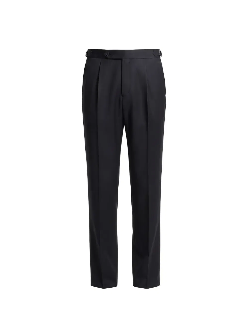 Брюки зауженного кроя из саржи из натуральной шерсти BOSS, синий