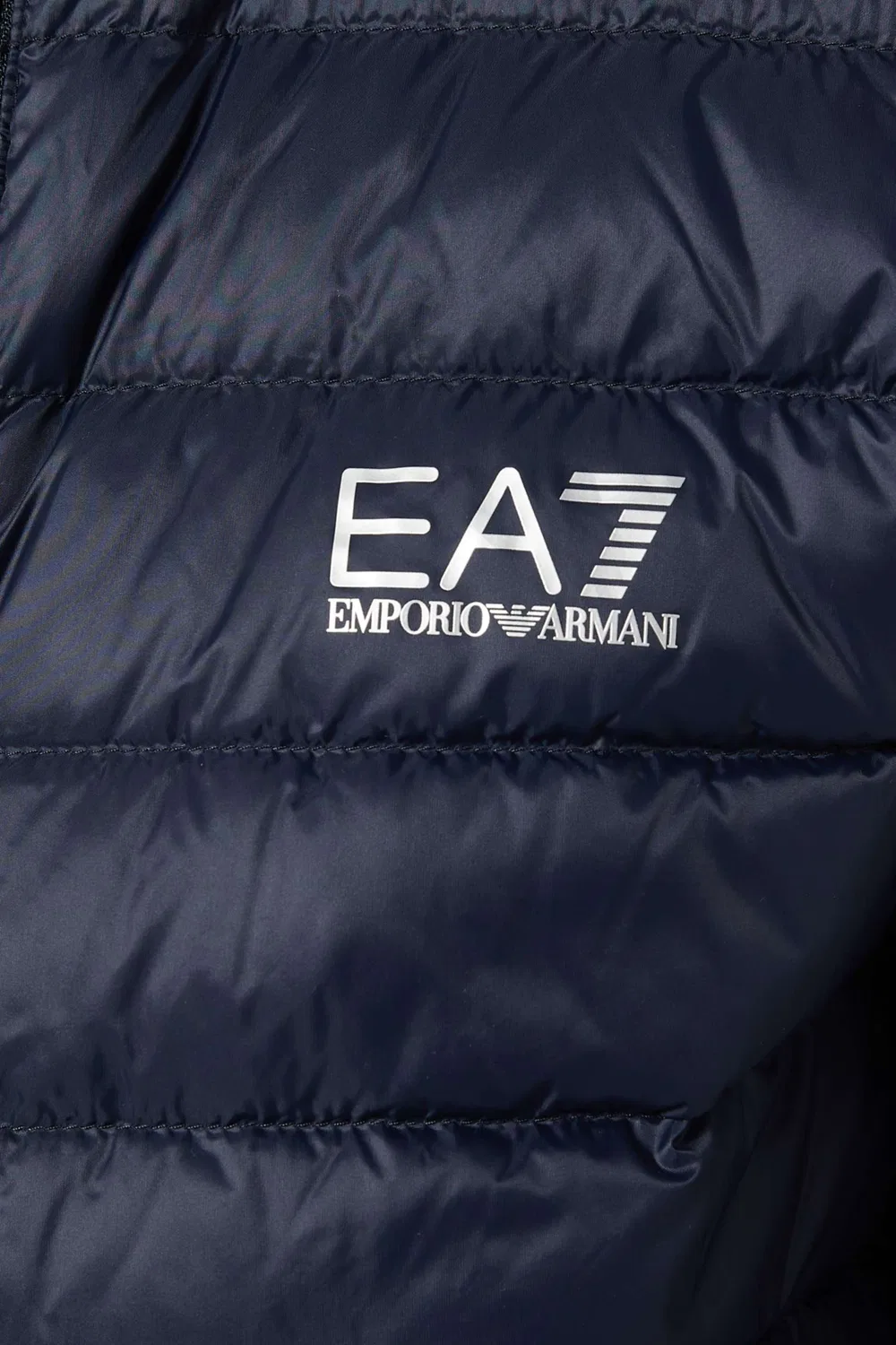 Жилет стеганый на пуху из нейлона Emporio Armani, синий — фото 4