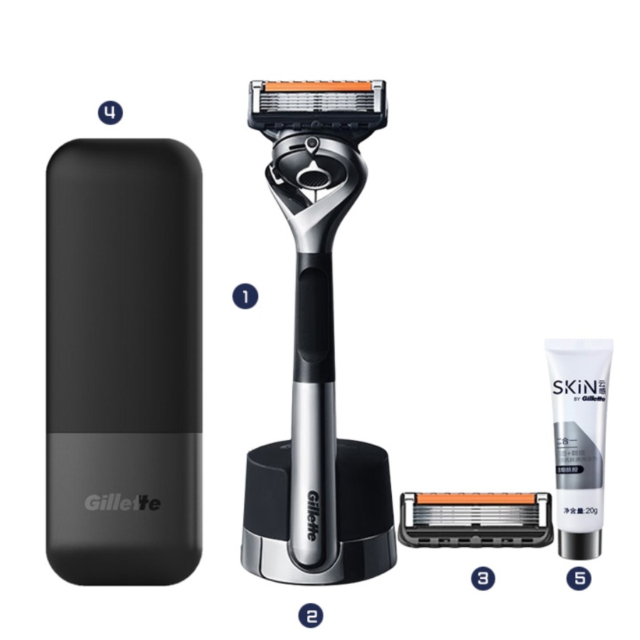Набор для бритья  Gillette Fusion 5 Premium Edition, 5 предметов — фото 2