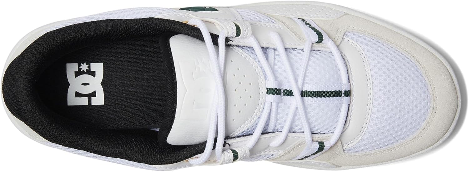 Мужские кеды для скейтборда DC Shoes Construct, белый/черный/зеленый — фото 2