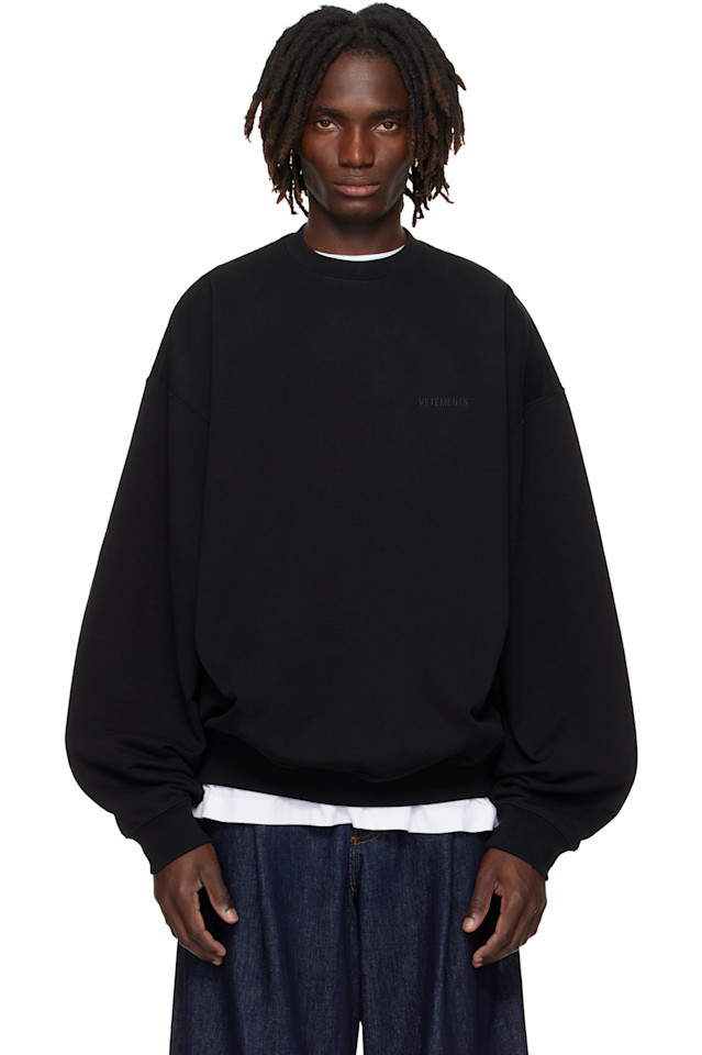 

Оверсайз худи с логотипом Vetements, черный