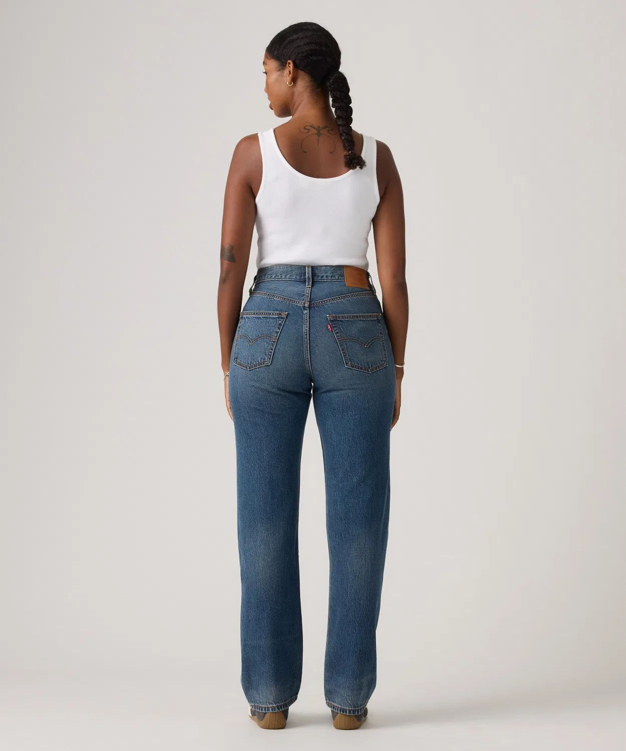 Женские джинсы прямого кроя с легкой тканью 501 '90s Lightweight Levi's, Dark Indigo Blue — фото 4