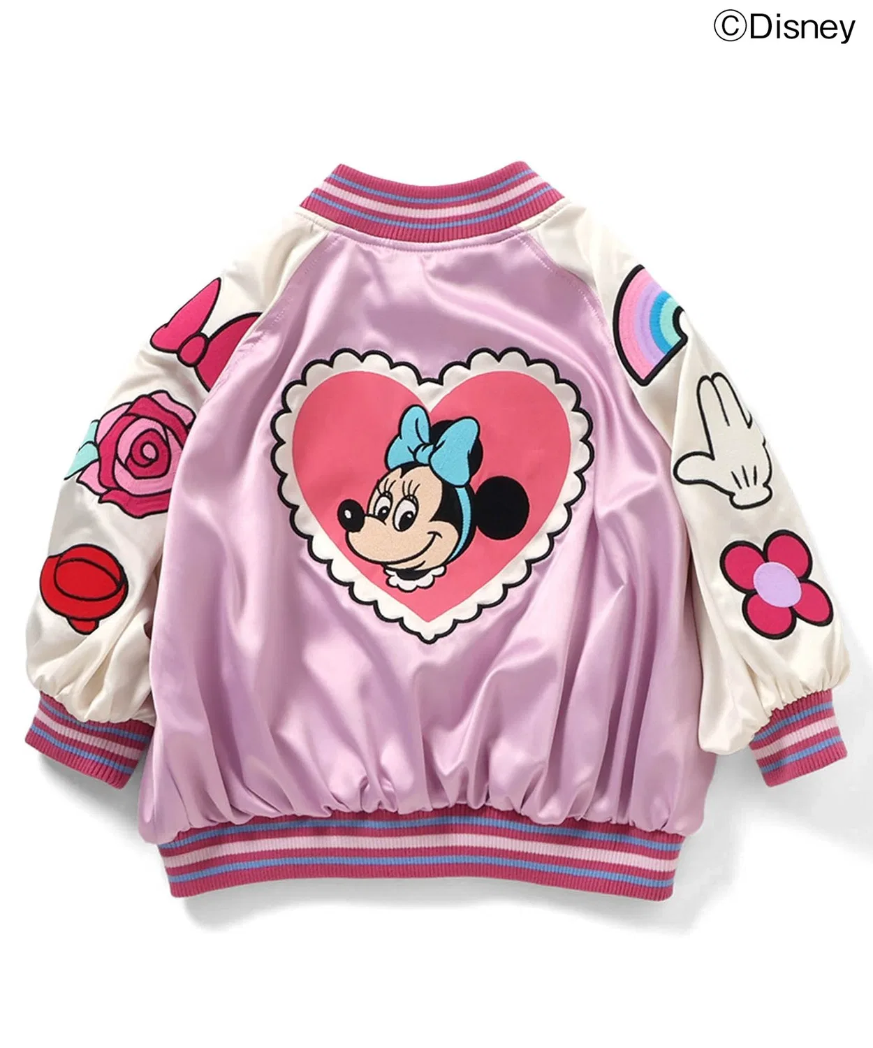 Детская куртка-сувенир с принтом Minnie Mouse Disney, Pink — фото 3
