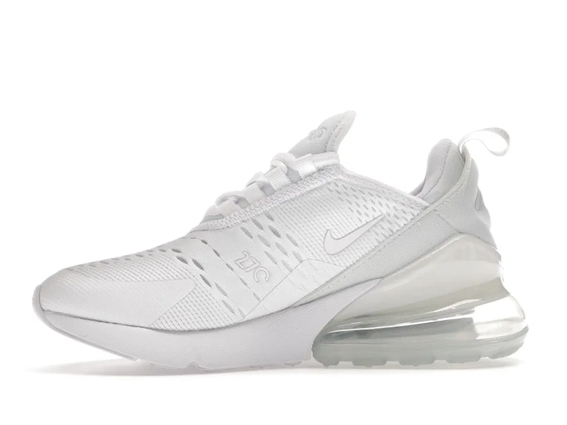 Детские кроссовки Lifestyle с шнуровкой Nike Air Max 270, White Metallic Silver — фото 3