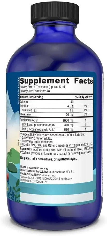 Масло для тела Arctic Cod Liver Oil, Nordic Naturals, 237 мл, Lemon — фото 2