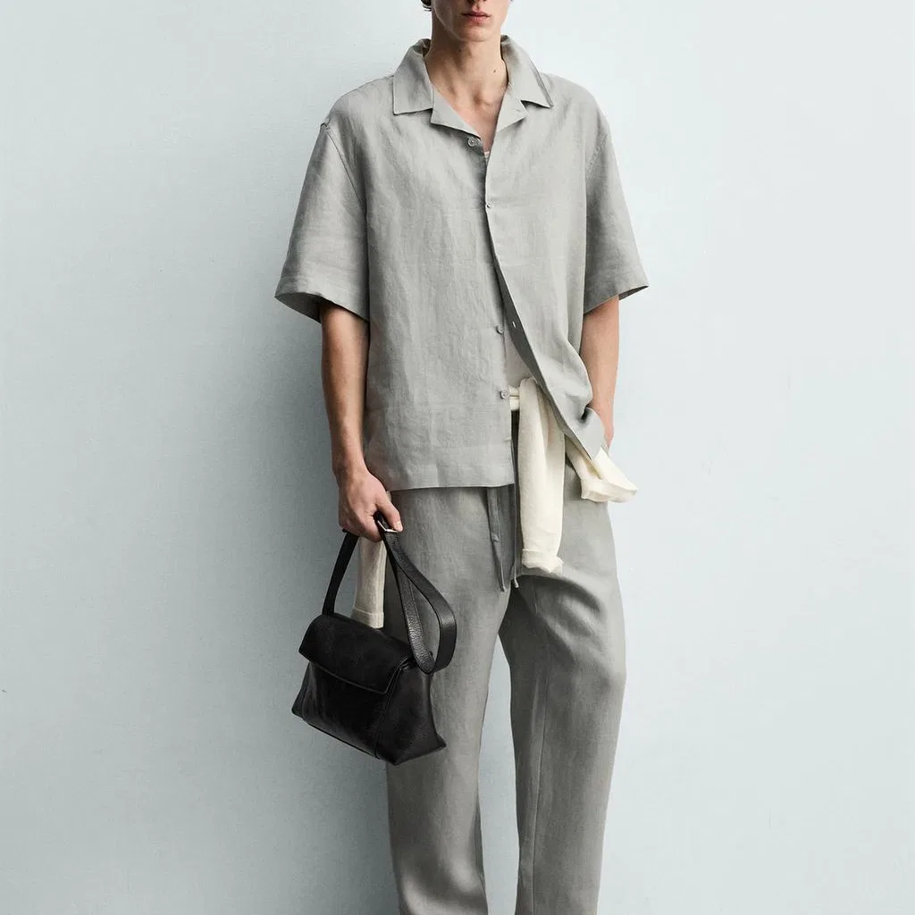 Мужская рубашка Light Gray ZARA, Light Gray — фото 4