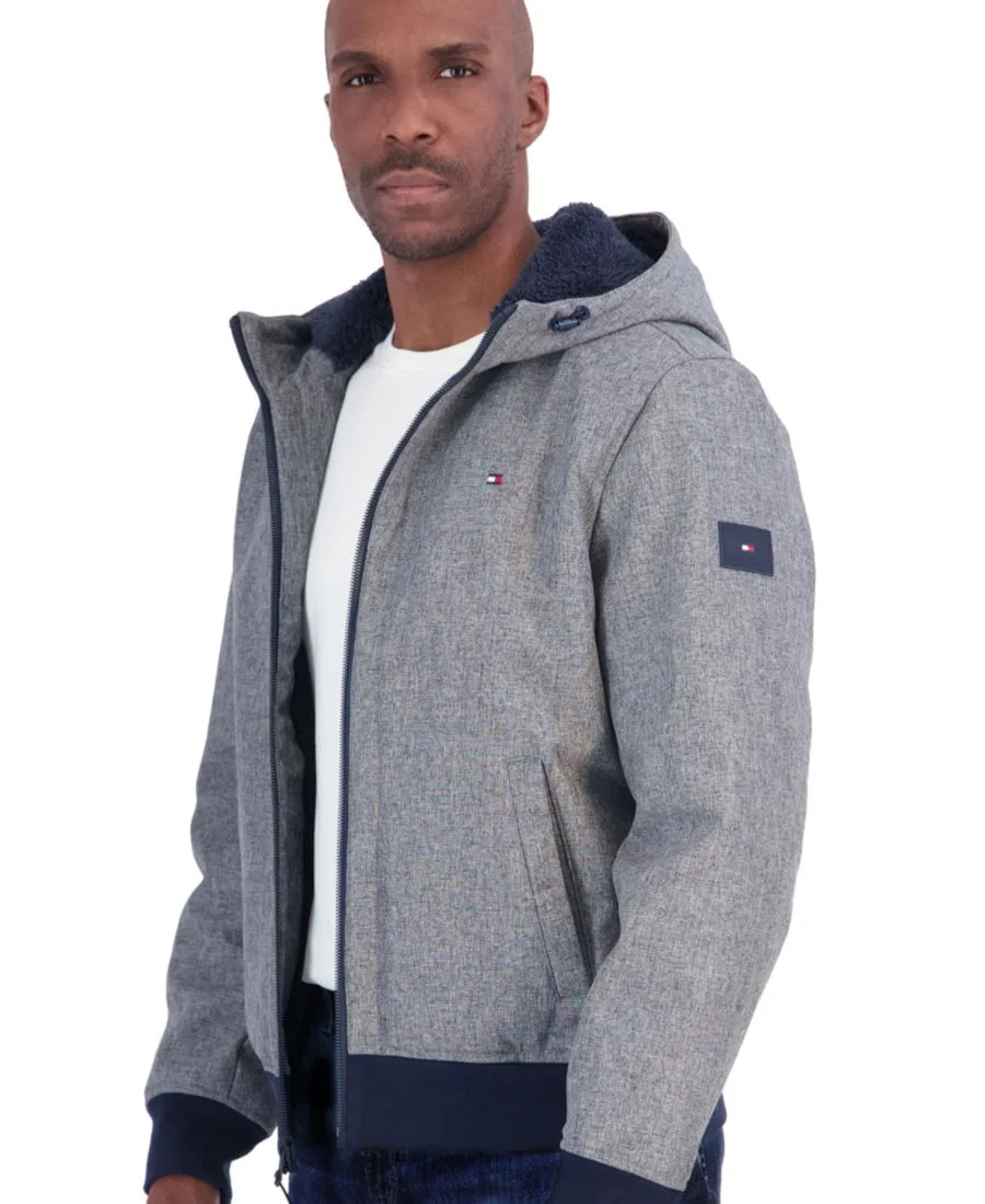 Куртка-бомбер на молнии с флисовой подкладкой Tommy Hilfiger, Heather Gray — фото 3