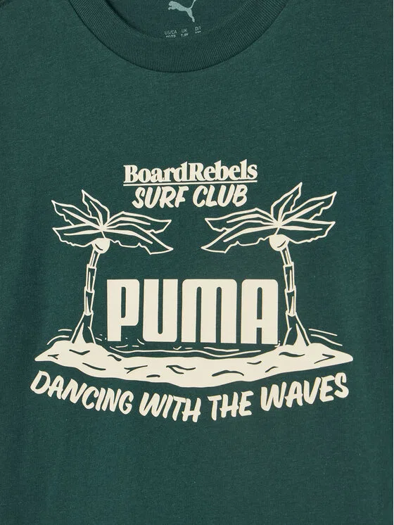Футболка regular fit MID90S Graphic Puma, зеленый — фото 3