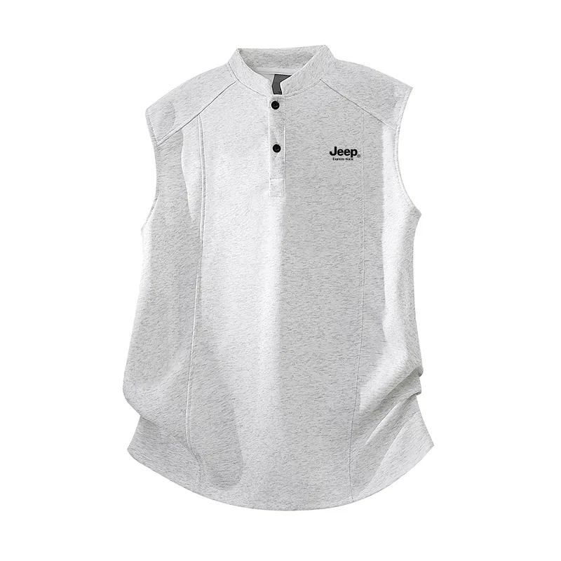 Детский топ без рукавов Jeep Henry Collar Thin Straight Fit, Beige Gray