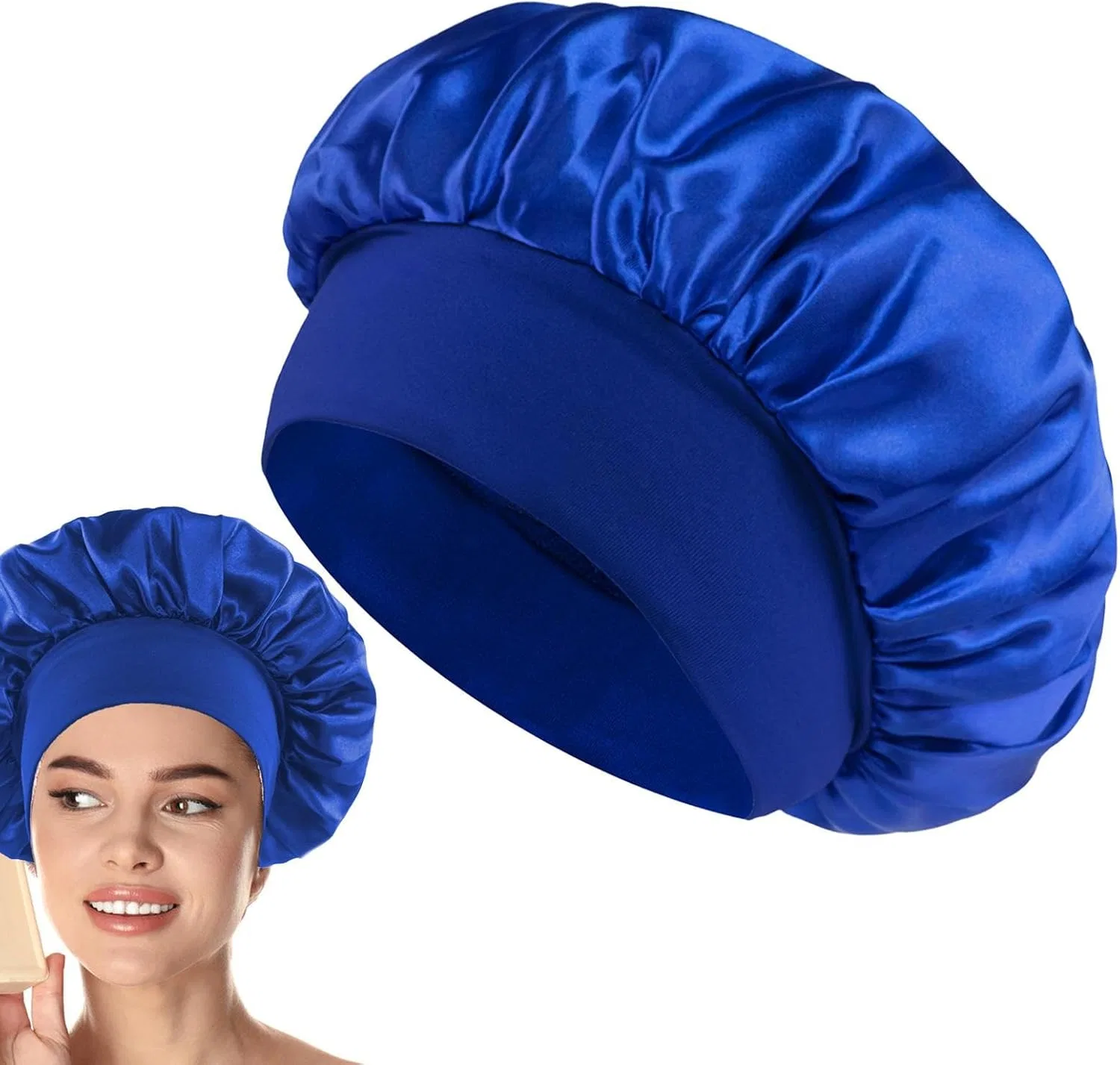 Шапочка для душа из атласа, Generic, 1 шт, 32 г, синий