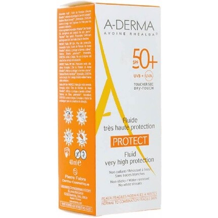 Protect Invisible Fluid Очень высокая защита Spf50+ 40 мл, A-Derma — фото 2