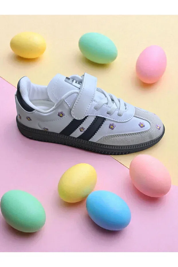 Детские кеды для девочек с принтом Konay ddx seasonal girls rubber sole sneakers Dodix, White