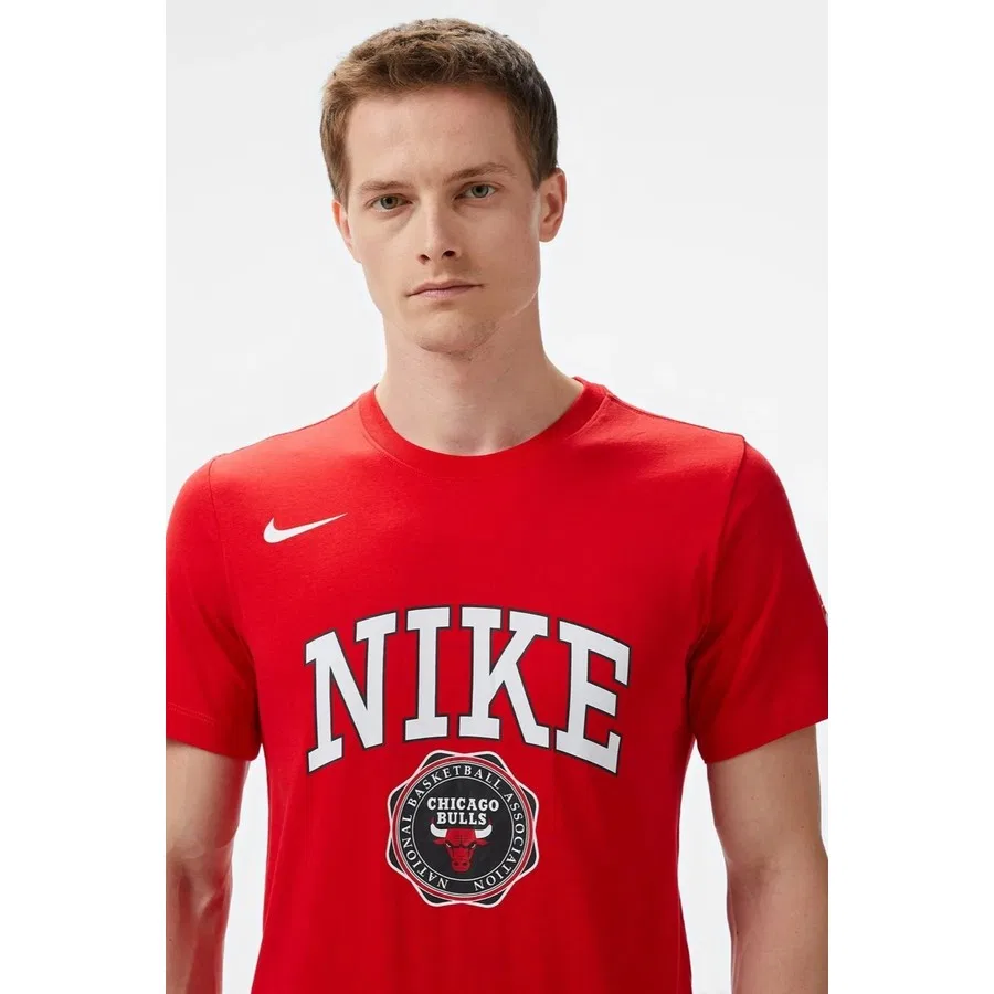 Мужская футболка с графическим принтом Nike NBA Chicago Bulls, Красный — фото 3