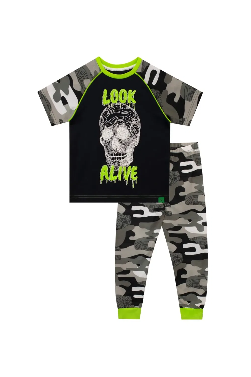 Пижама с принтом Look Alive Camo Skull Harry Bear, Grey