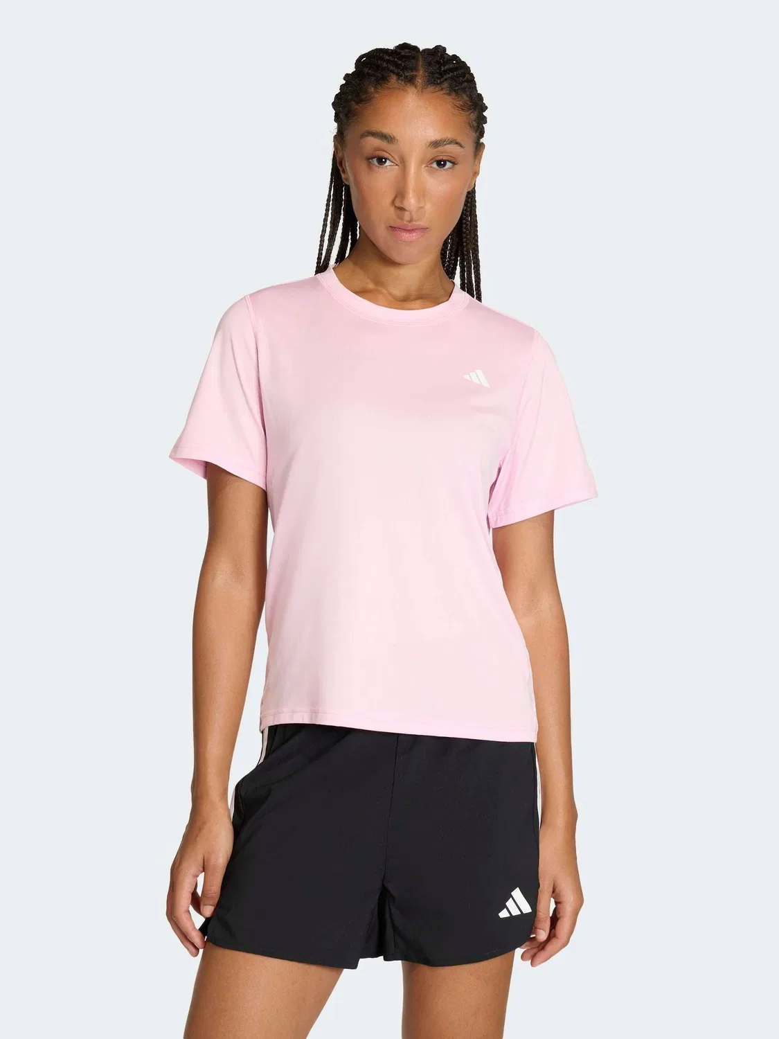 Футболка с круглым вырезом adidas Workout Essentials, розовая