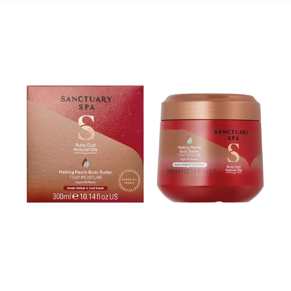 Sanctuary Spa Ruby Oud Natural Oils Melting Pearl бархатное масло для тела, 300 мл — фото 3