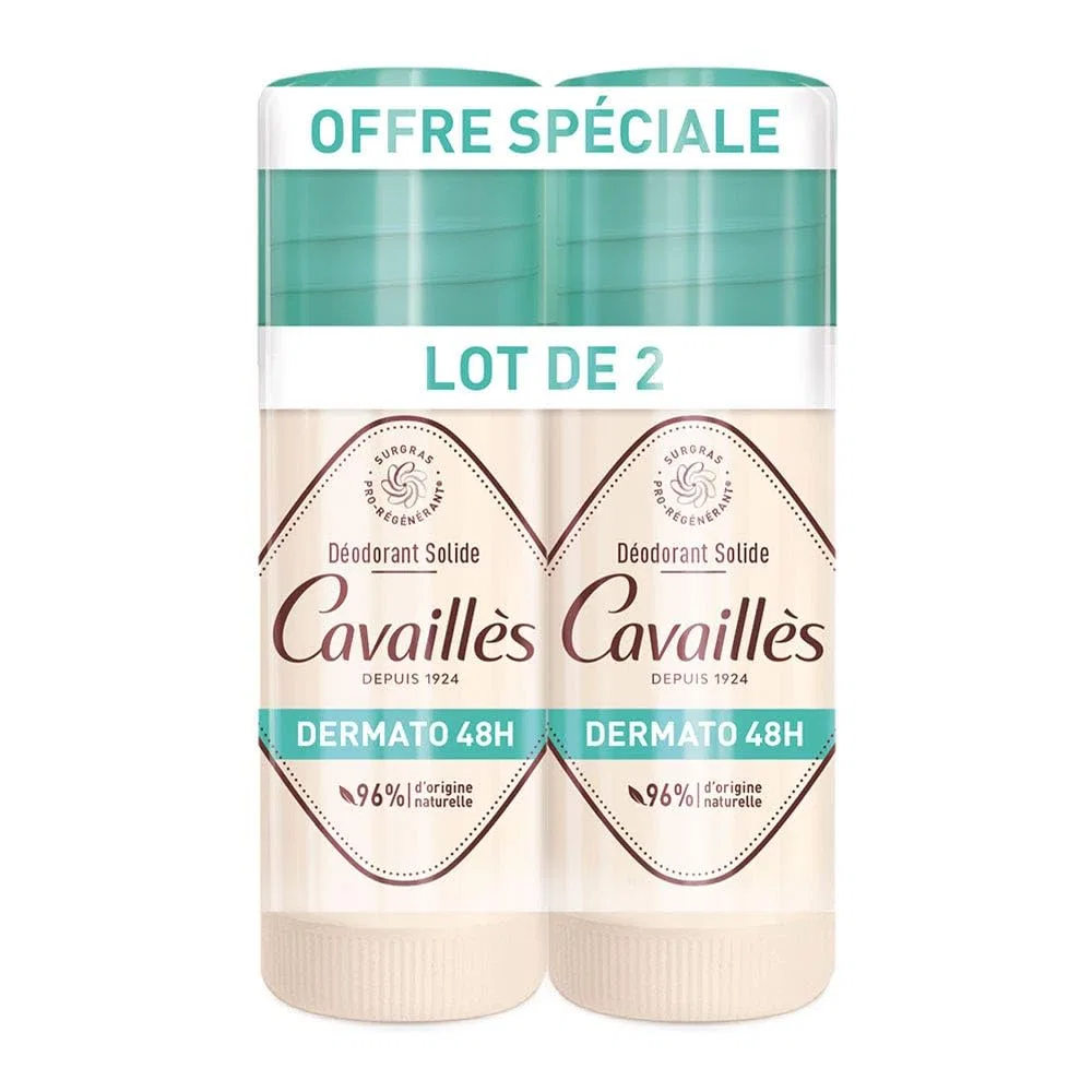 Дезодорант твердый Stick Rogé Cavaillès Dermato 48H, 2 шт, 40 мл, Green Tea