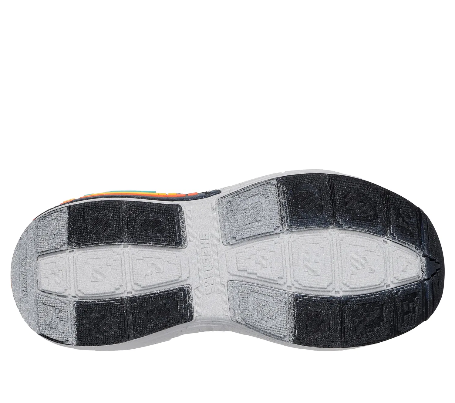 Детские кроссовки для мальчиков с графическим принтом Mega-craft 4k Skechers, Orange Black — фото 3