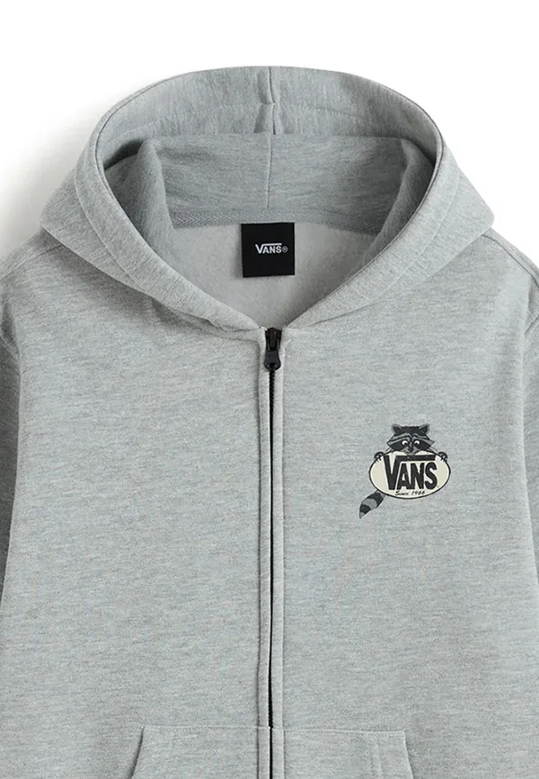 Толстовка с капюшоном с рисунком животные Dumpster raccoon full zip Vans, Dark Grey, темно-серый — фото 3