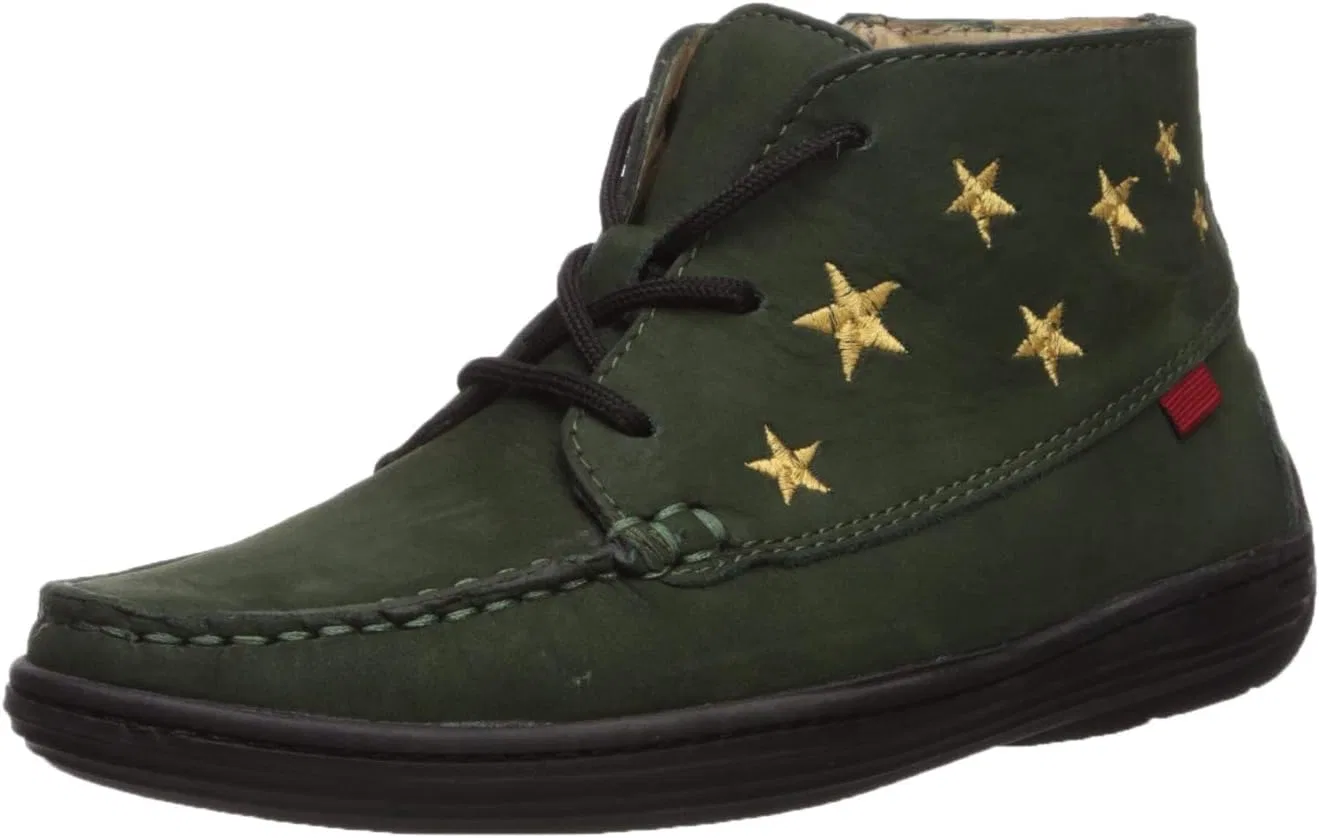 Детские ботинки из натуральной кожи с вышивкой в виде звезды Marc Joseph New York, Forest Green Nubuck