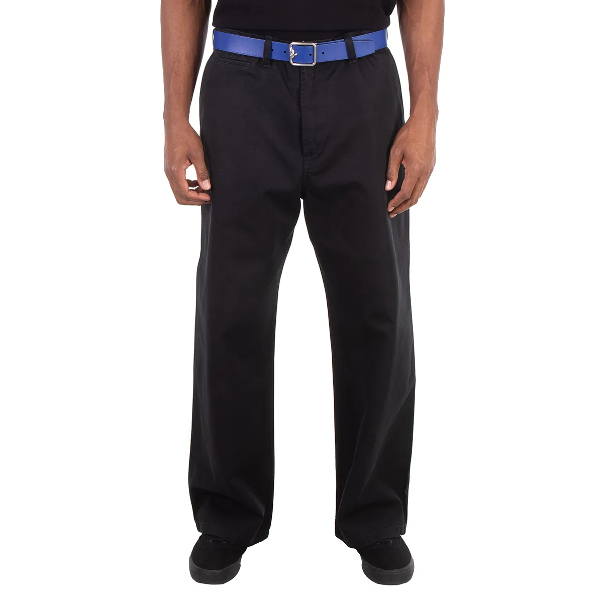 Брюки чинос с широкими штанинами Mid-Rise Chino Trousers Burberry, Black