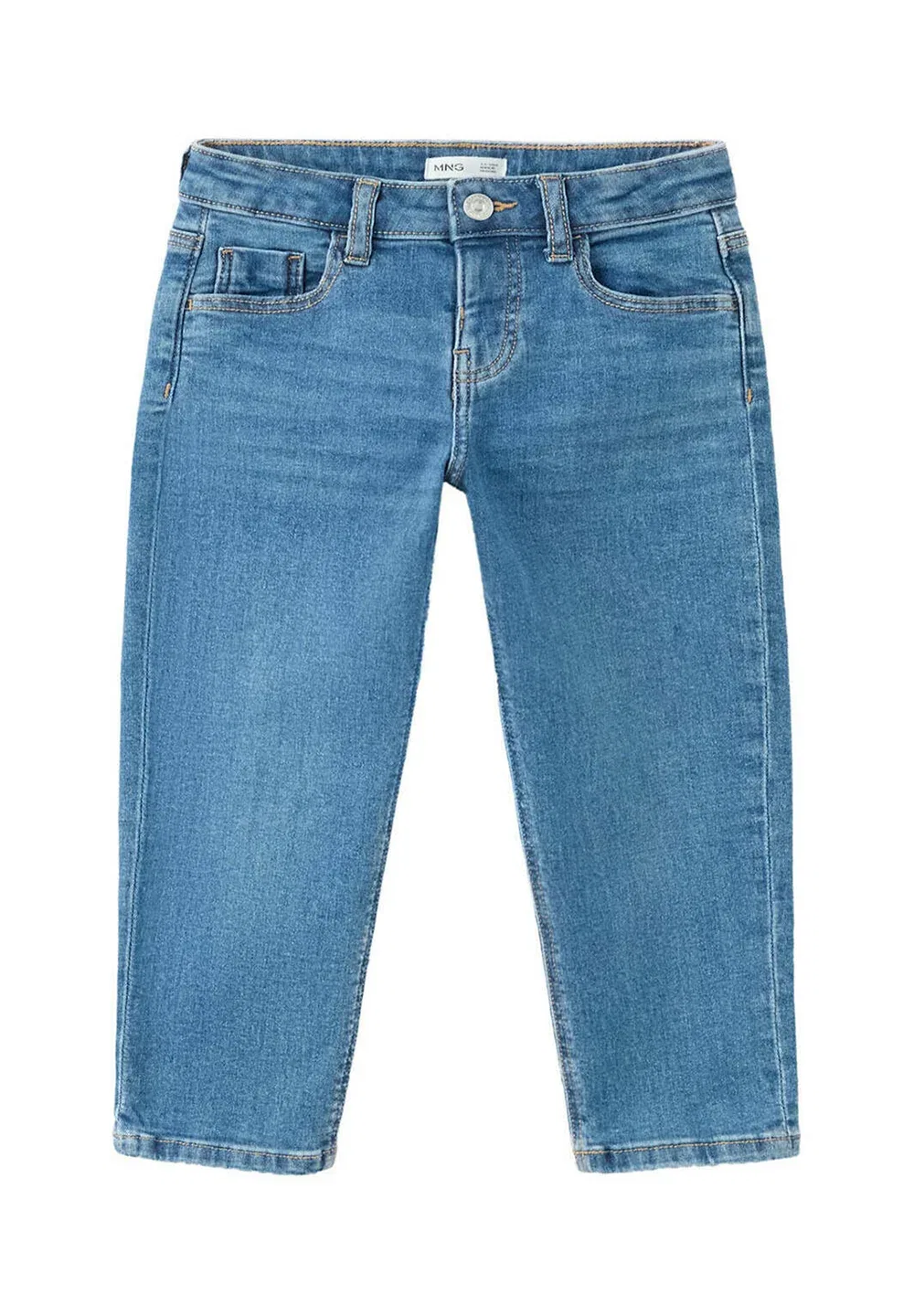 Детские джинсы прямого кроя Mango Kids, Blue