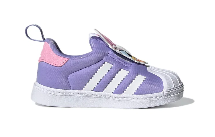 Детские кроссовки для малышей с принтом Disney SUPERSTAR 360, Adidas Originals, Purple — фото 3