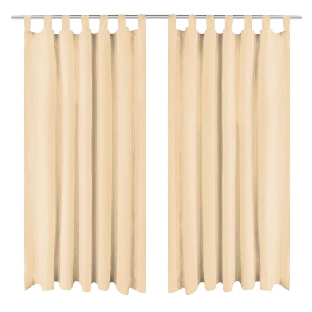 

Шторы из микросатина 2 шт на петлях 140х175 см серые DKD HOME DECOR, бежевый