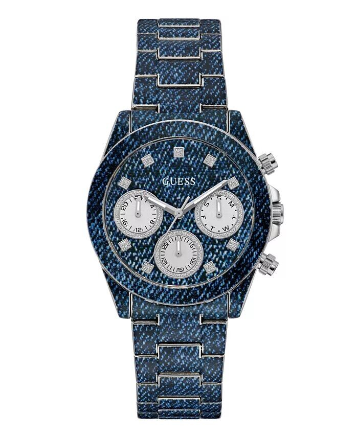 

Женские многофункциональные часы из синей стали, 38 мм GUESS, синий