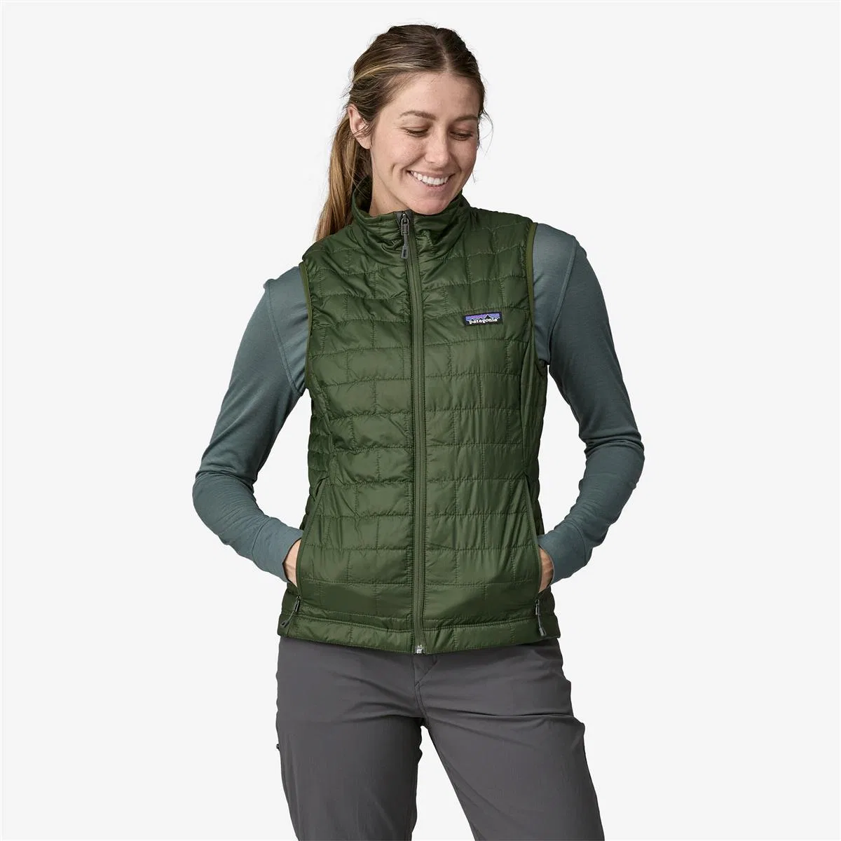 Жилет утепленный с капюшоном Patagonia Nano Puff, Torrey Pine Green