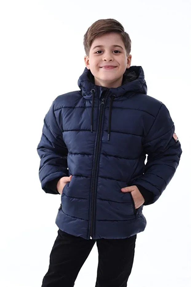Детское пальто для девочек с капюшоном Basics Tny, Navy Blue