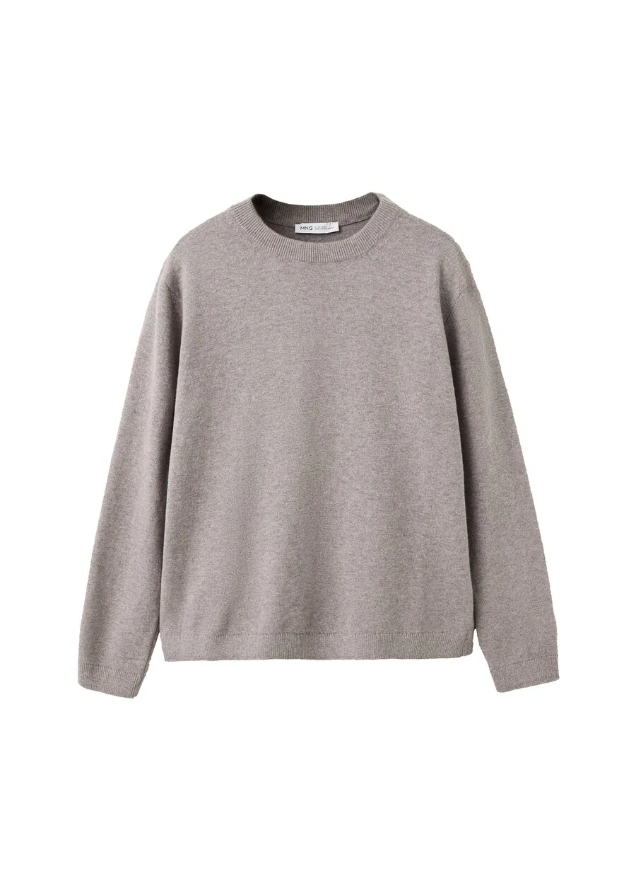 Детский свитер MANGO KIDS 'HUGO' серого цвета