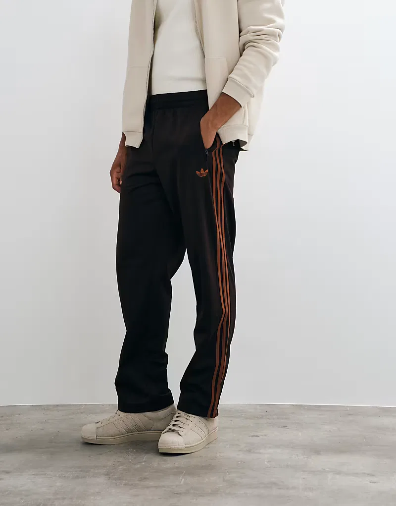 Спортивные брюки Adidas Originals Firebird коричневого и оранжевого — фото 2