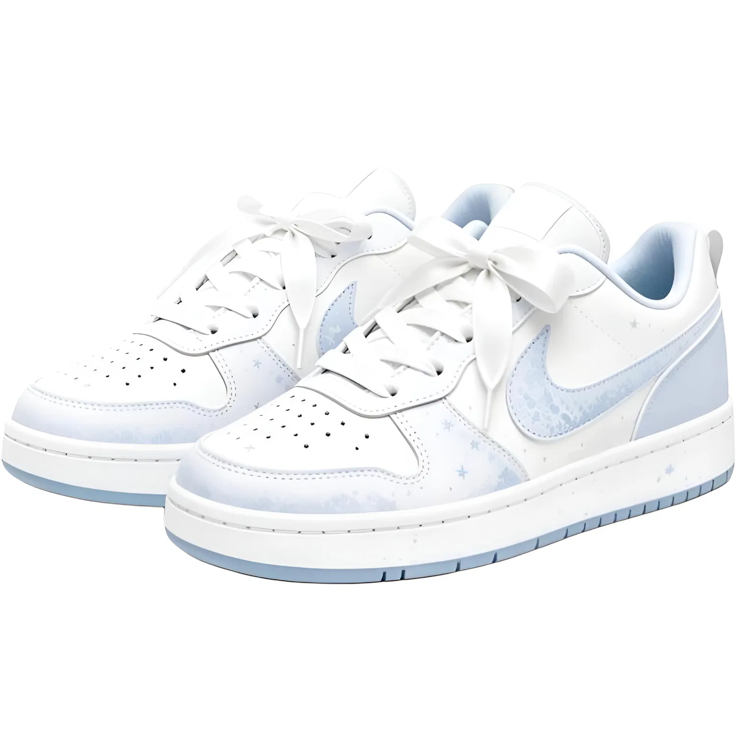 Детские кроссовки для скейтбординга с принтом звезд Nike Court Borough, Blue — фото 3