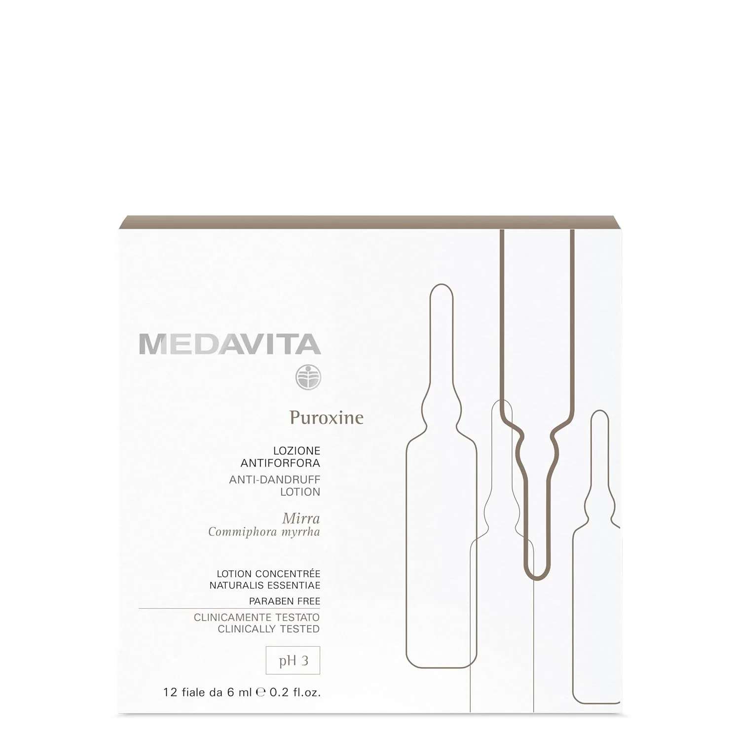 Лосьон против перхоти Medavita Puroxine, 12 x 6 мл