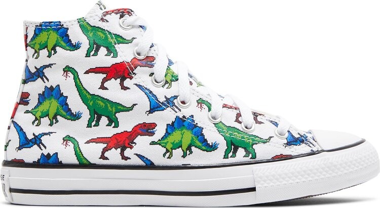 

Кроссовки Converse Chuck Taylor All Star High GS 8-Bit Dino, белый