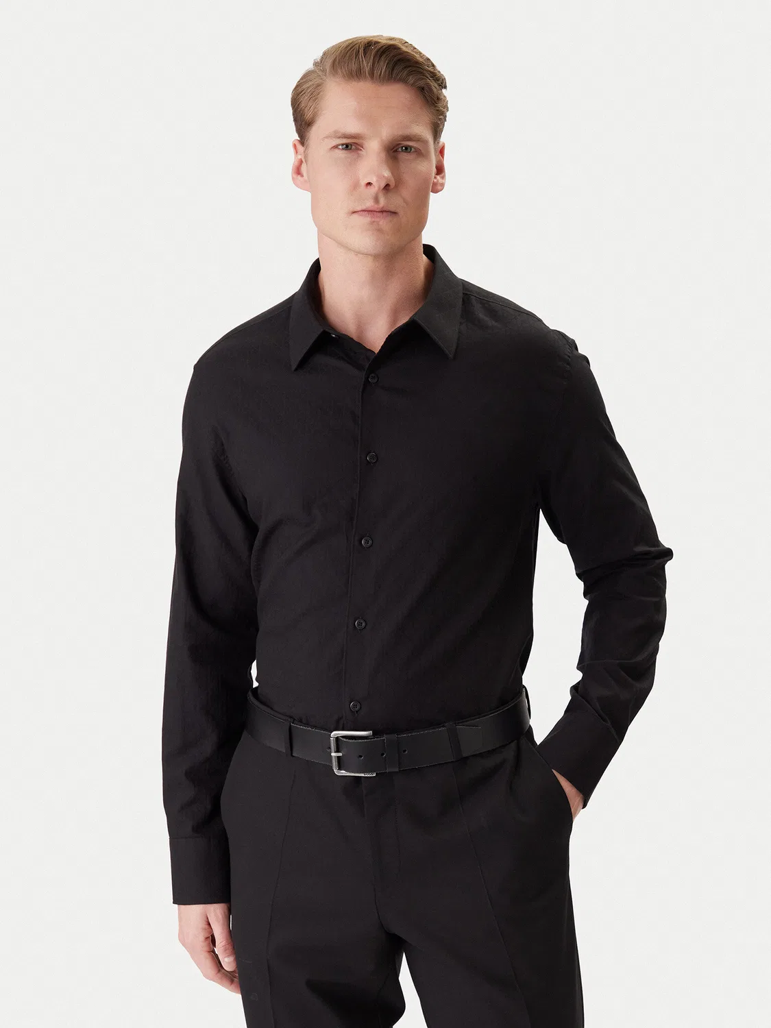 Мужская рубашка свободного кроя Easy Calvin Klein, черный