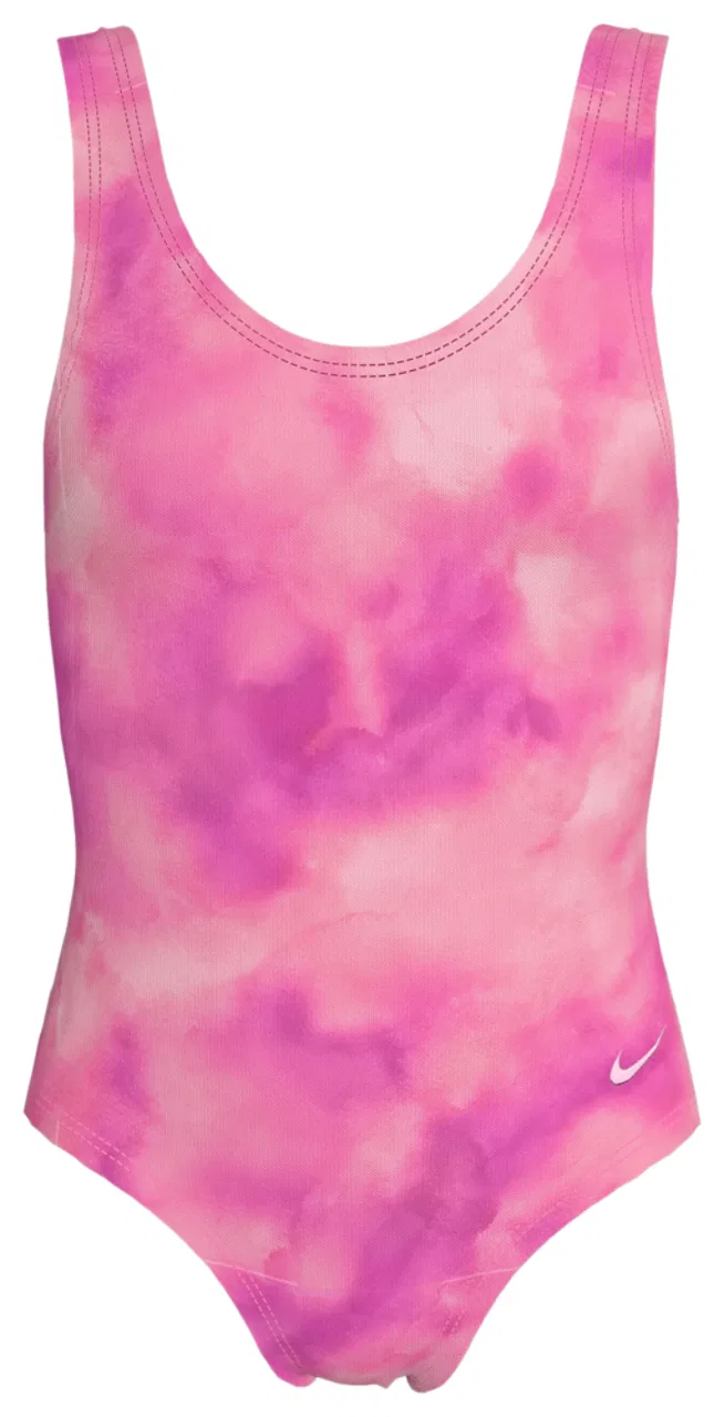 Купальник для девочек U-Back One Piece Nike, цвет Yellow/Pink Glow
