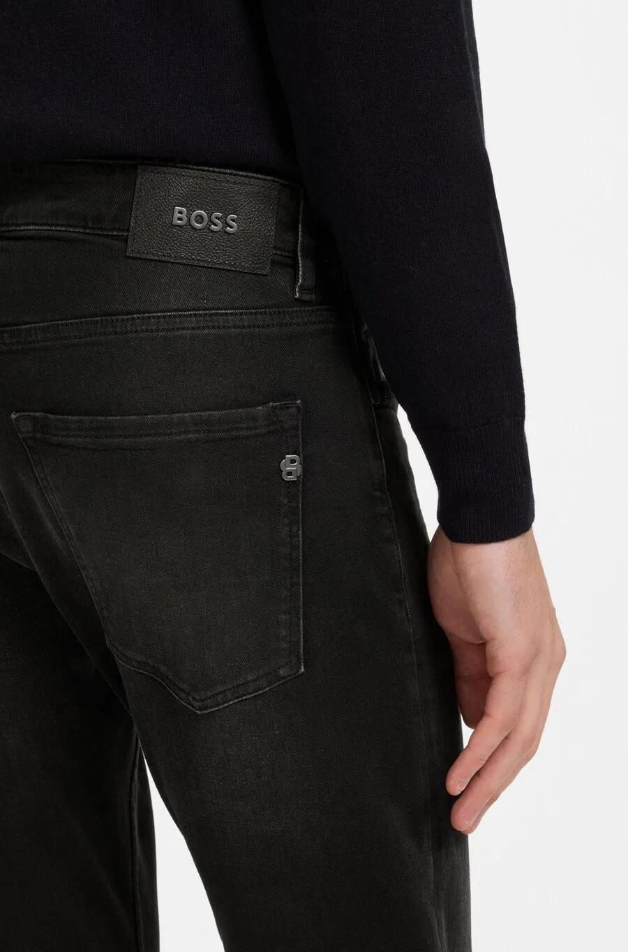 Джинсы BOSS Slim fit серого цвета — фото 3