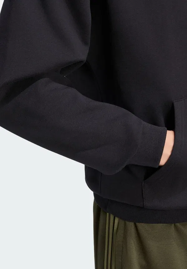 Толстовка с капюшоном и язычком из порошка Adidas Originals, черный — фото 4