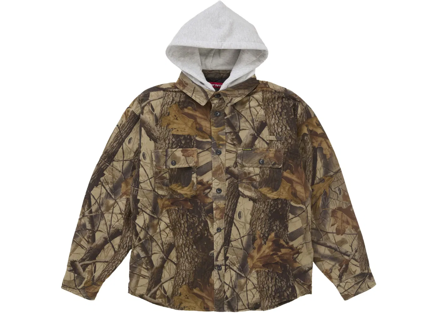 Мужская фланелевая рубашка с капюшоном и стеганой подкладкой Supreme Shirt, Realtree Hardwoods Camo