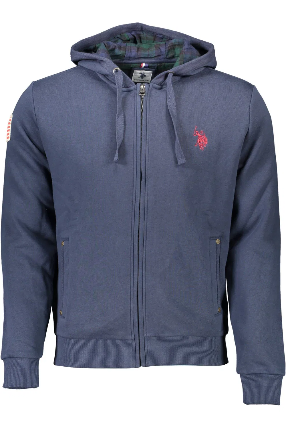 Мужской свитшот с капюшоном на молнии U.S. Polo Assn., Blue