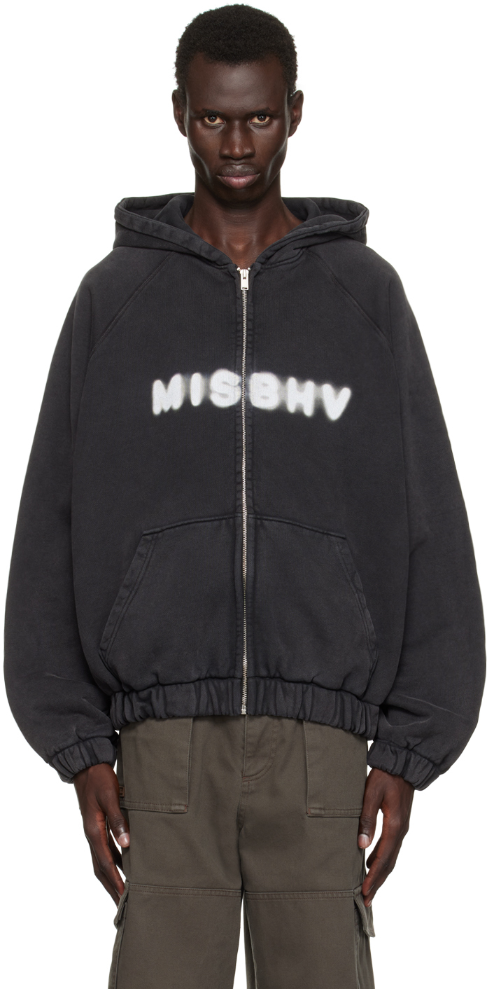 

Черная толстовка с капюшоном на молнии Community MISBHV